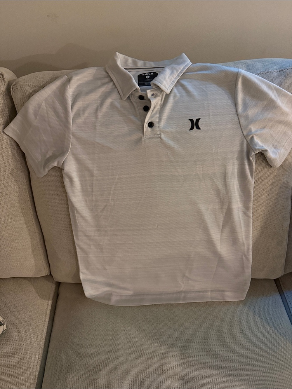 Hurley White Boy’s Polo with Black Logo